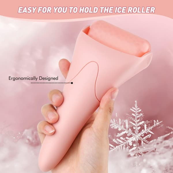 Ansigtsrulle Massager Hævelse Migræne Smertelindring og Mindre Skade (Pink)