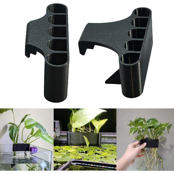 Vattenväxter för akvarium, hängande akvarieväxthållare med krokar, framväxande växtkruka (korta krokar)