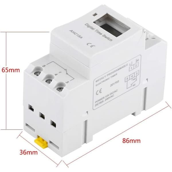 LCD Timer Ukentlig Elektrisk Planlegger Digital Timerbryter 15A (220V)