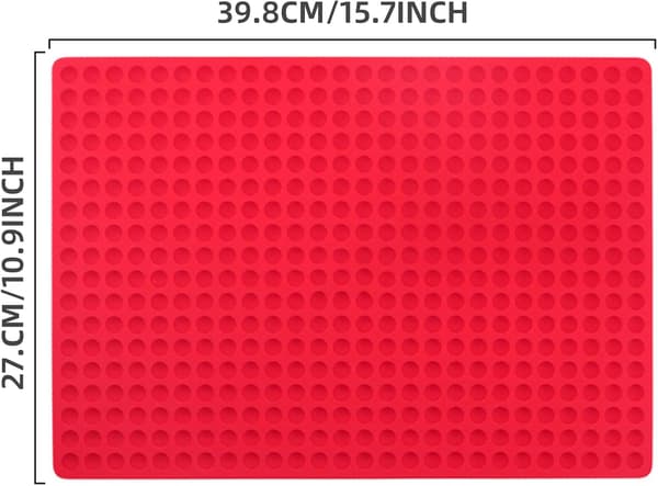 bageplade silikone, (1.2cm) Mini bageplade, silikonemåtte, rød