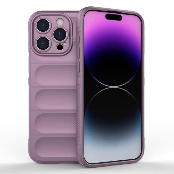 iPhone 15 Pro anti-fall skyddsfodral lila