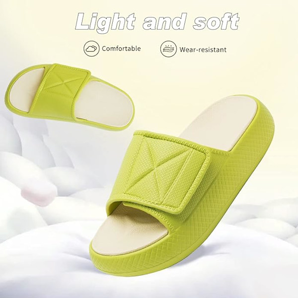 Badsandal Damtofflor Molnskor Herrsommar Mysiga Slides Cloudyzz Tofflor Halkfria（grön） Green