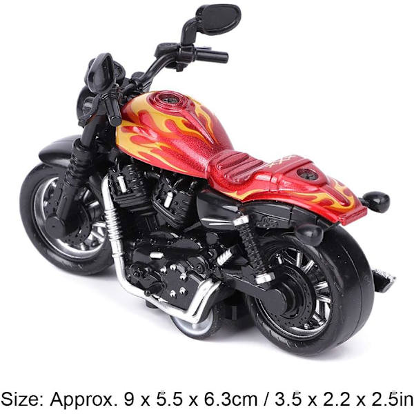 Legering Motorcykel Leksak Hög Simulering Modell Fordon Leksak för Barn Intellektuell Leksak Presentset (Röd)) Red