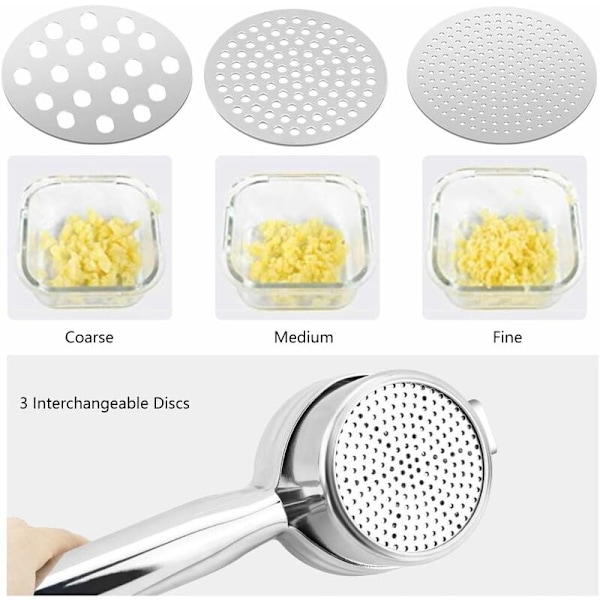 Potatisstöt, Multifunktionell Manuell Tablettpress, Rostfritt Stål Potatisstöt med 3 Utbytbara Skivor