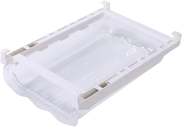 Ägghållare Kylskåpsförvaringslåda, Kylskåpslådearrangör, Plats för 21 ägg (Transparent) White