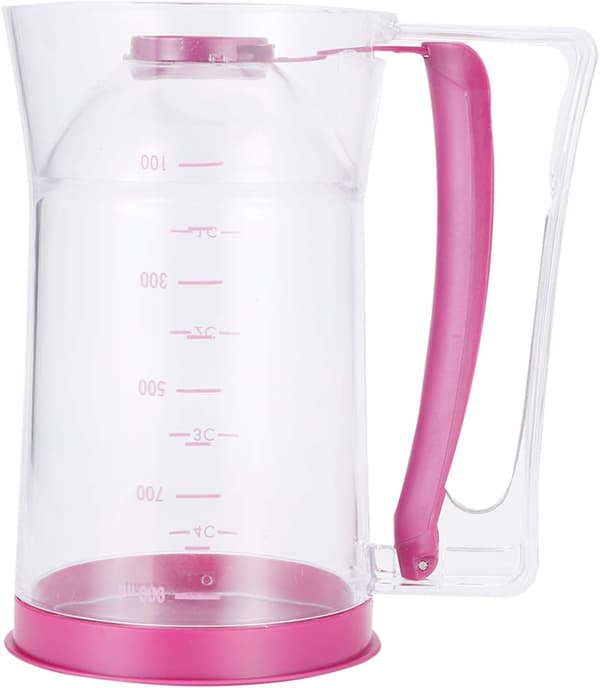 900 ml pandekagedejdispenser, håndholdt tragtkagedejdispenser i plast