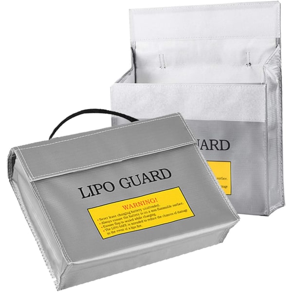 2 stycken Lipo batterisäker väska, brandsäkert explosionsskydd, litiumbatteri, säker väska för laddning