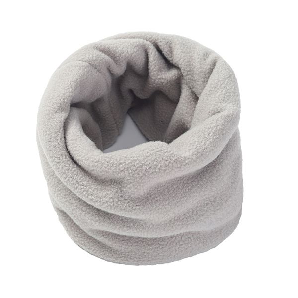 Baby Polar Fleece Mjuk Halsduk Småbarn Halsvärmare Pojkar Flickor Vinter Cirkel Halsdukar （Grå） Grey