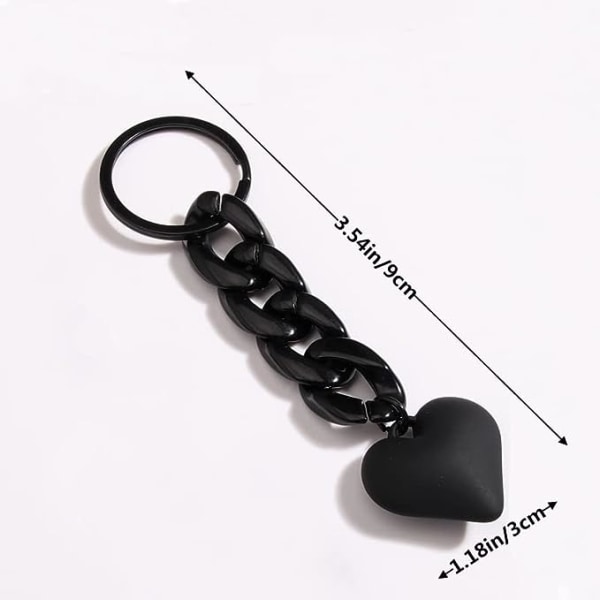 Kvinnors nyckelring Personlig nyckelring bil nyckelring väska hänge, svart