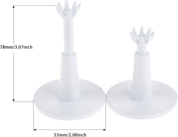 2 stk. justerbar hvid plastik golf-tee golf-tee justerbar højde-tee rækkevidde 53mm-73mm