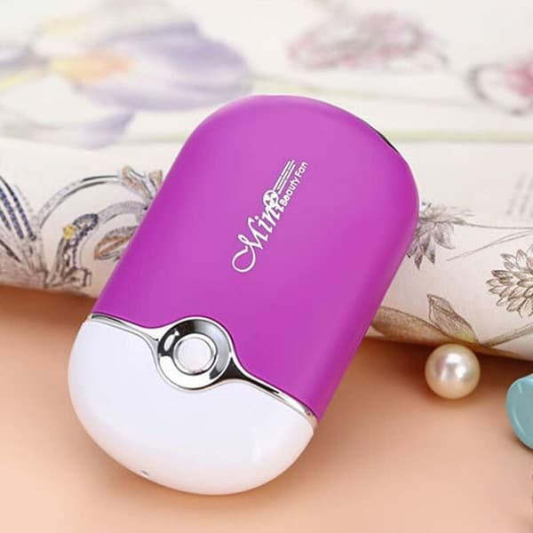Mini-USB-tuuletin ripsien pidennyksiin (violetti)