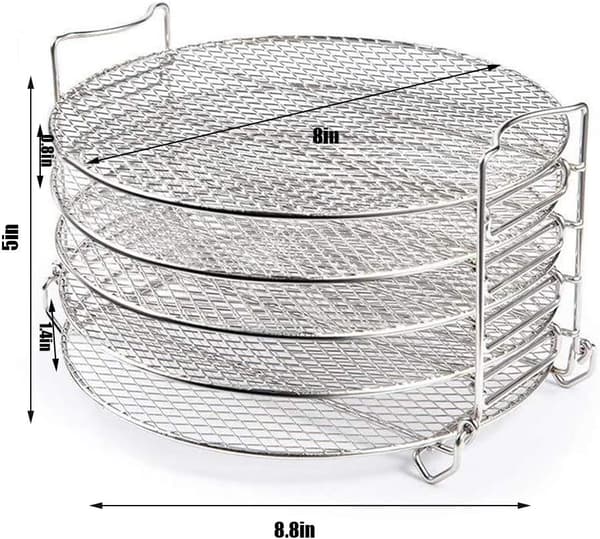 Dehydrator Stand Tilbehør Fem Lag Stabelbar BBQ Hylde Bageplade