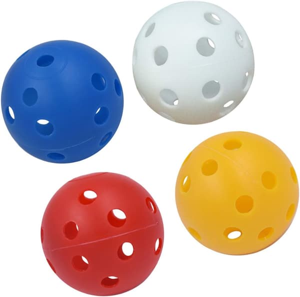 20 stk. perforerede plastiklegebolde hule golf træningsbolde (blandede farver)