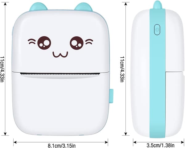 Kannettava Mini Bluetooth Taskuvalokuvatulostin 13 rullalla lämpöpaperia