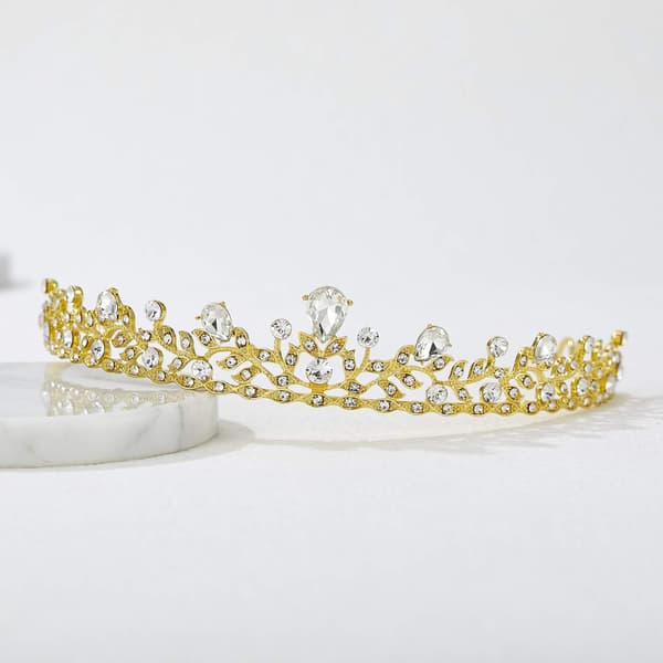 Kristallprinsesskrona Rhinestone Brudkrona Bröllop