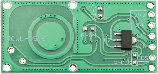 2-pack RCWL-0516 Mikrovågsradarsensorbrytarmodul 3,3V utgång
