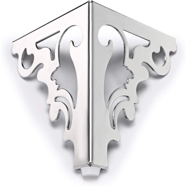 4st moderna soffben av bordsskåp Metallfötter Möbelben i rostfritt stål (silver, 12 cm) silver 12cm