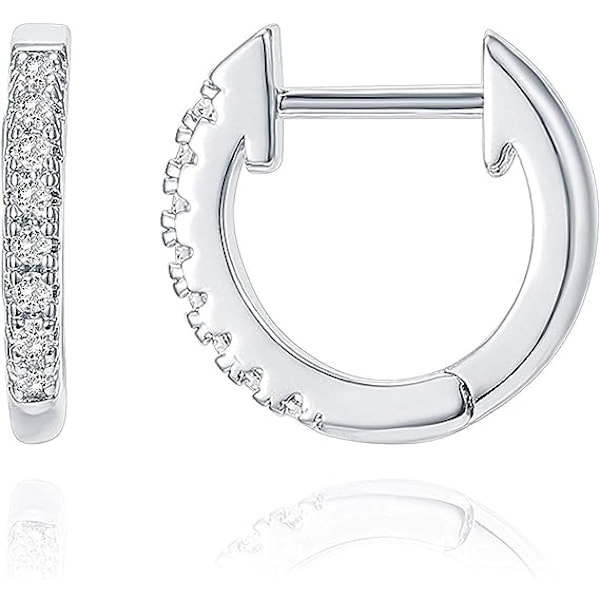 14K Guldpläterade Cubic Zirconia Cuff Örhängen Huggie Stud