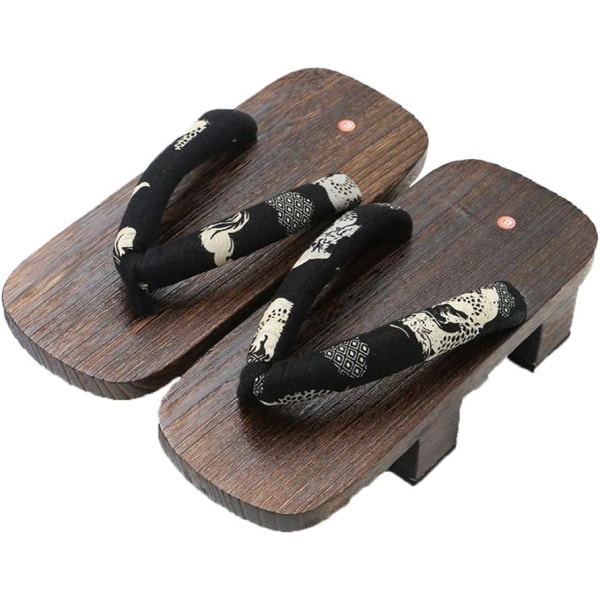 Scenprestanda för män Geta japanska trätofflor Träskor Flip Flops Sandaler Skor（38 fot stil 4） color 5 35-37