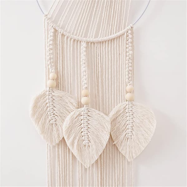 Boho Macrame vægophæng, håndvævet tapetblad vægtæppe