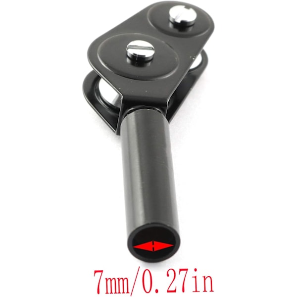 Dubbel rullstångsfäste fiskespö toppspö räls fiskeutrustning tillbehör (4mm) 4mm