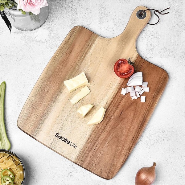 Kvadratisk pizzaskärare skärbräda spade kaklyftare 15,4 x 9,8 x 0,6 tum