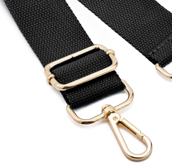 1 stk. bred skulderrem til tasker, justerbar erstatningsrem til tasker black