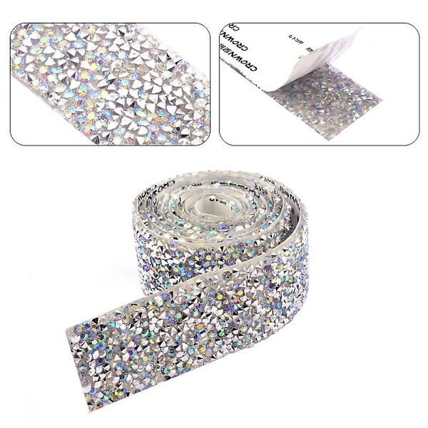 DIY Glittertejp 3 cm bred DIY Strass självhäftande tejp hantverk presenttejp (A) color 1