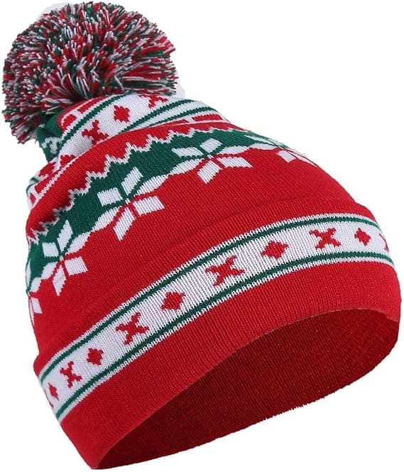 Julmössa Beanie Vinter Varma Stickad Tomteluva Present Unisex