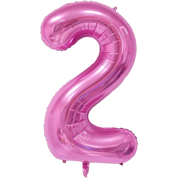 1 st 40 tum stor digital folieballong för födelsedagsfestdekorationer (rosa, 2) pink 2