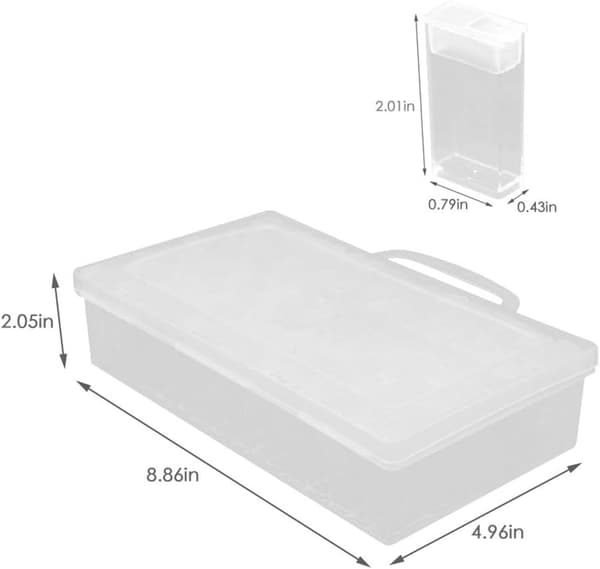 Glasperle opbevaringsboks Gennemsigtig Mini Plast Organizer DIY 64 Gitre