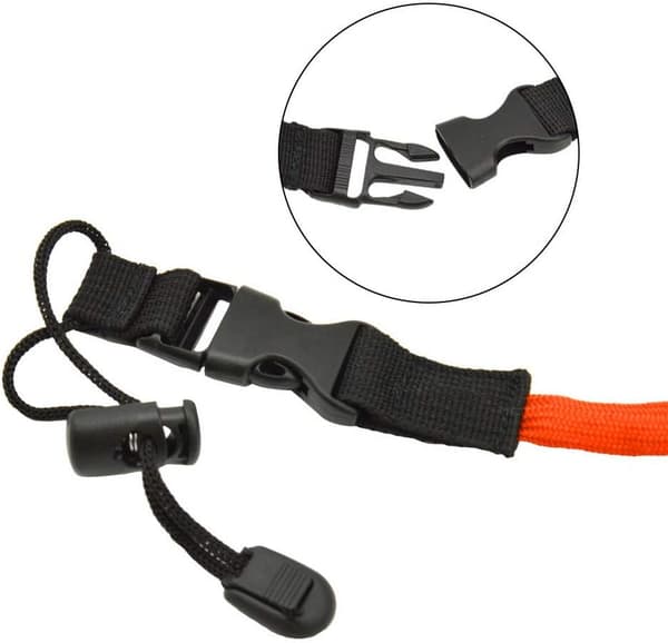 2-delad kajakpaddel elastiska remmar elastisk kajakpaddelkoppel tillbehör (röd) Red