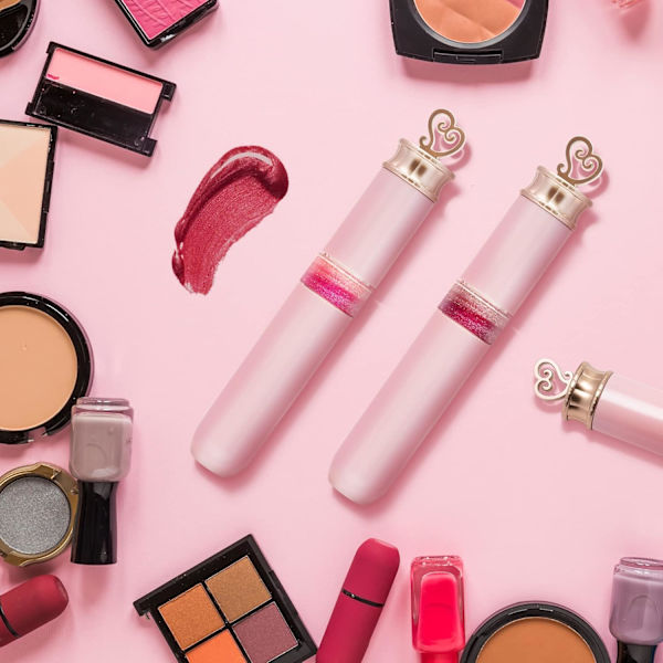 12-pack 6 ml rosa påfyllningsbara flaskor behållare prover läppglansrör