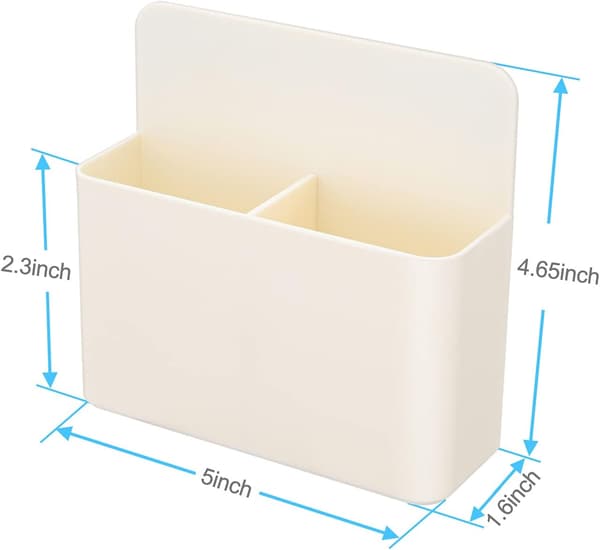 Veggmontert magnetisk oppbevaringsstativ for tusjer til whiteboard (stor, hvit) 2 stk.