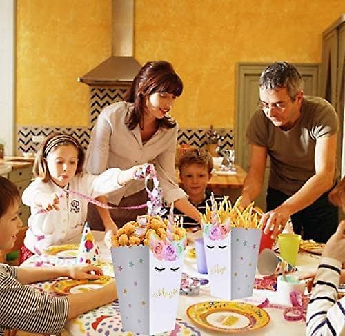 12 st Enhörning Popcornpåsar Godisbox Presentförpackningar 12pcs