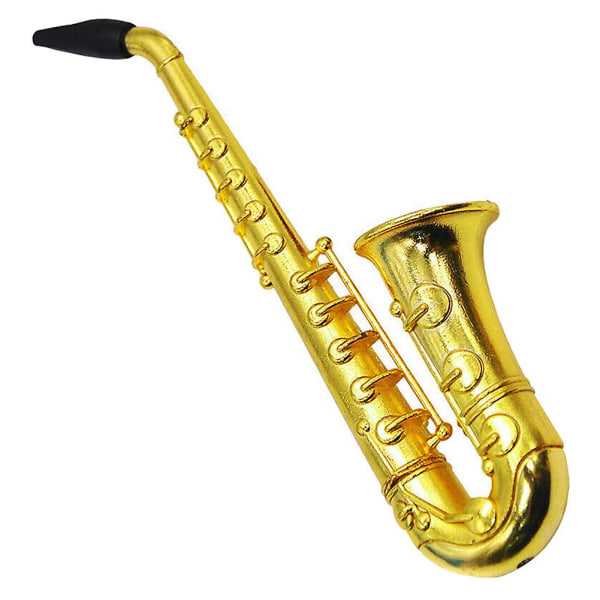 Mini Saxofon Form Rökrör Legering Portabel rörlängd 97mm