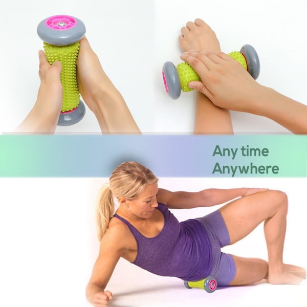 Fotmassage Yoga massage rulle för plantar fasciit och hälbågs smärtlindring (Grå)