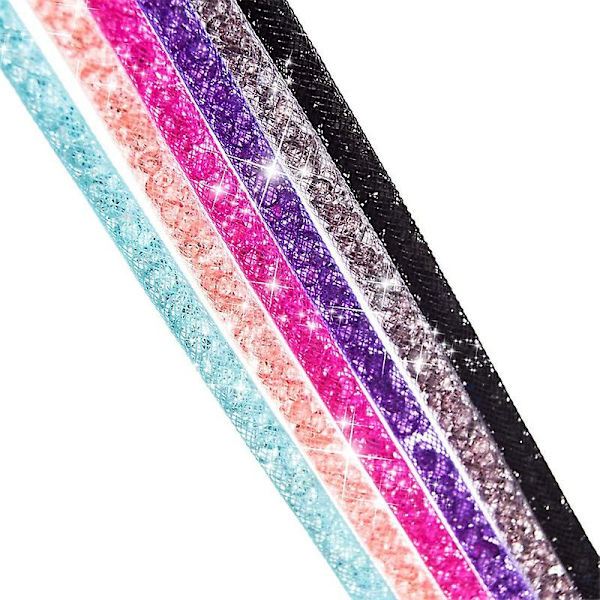Korthållare med snodd nyckelring kristall snodd halsband bricka hållare (färg) color