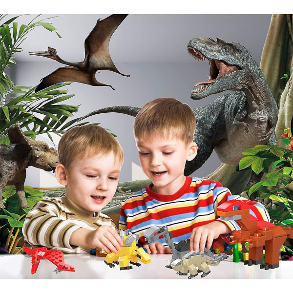 Blocks Påskägg Dinosaurier Mini Animal Educational Toy Sets 12ST