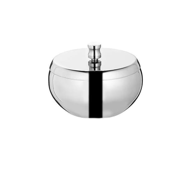Utomhus askkopp i rostfritt stål med lock (Silver Large) 1 st Silver