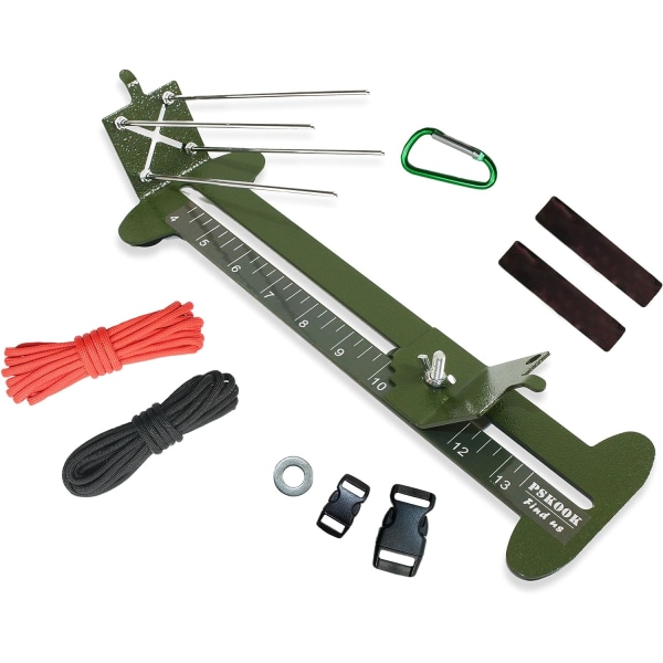 2-i-1 Paracord jig kit Justerbar längd Armband Maker Kit DIY Craft  Verktyg 4\" till 13\", Mörkgrön green