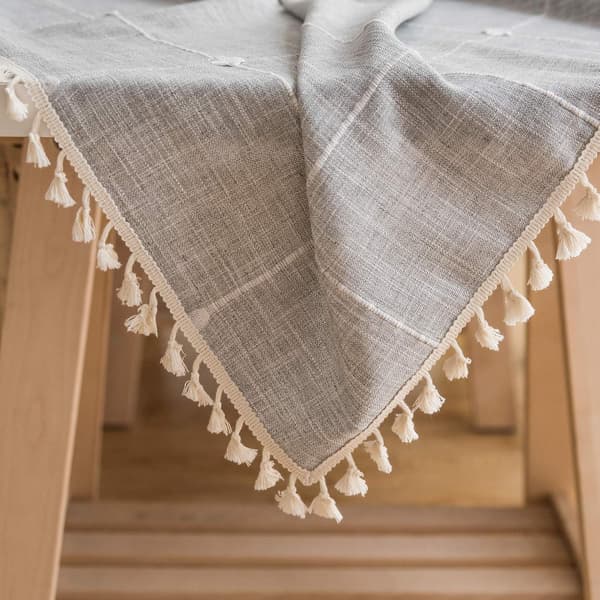 Bomull Lin Grå Firkantet Duk Dusk Vanntett Duk 140*220cm light grey 140*220cm