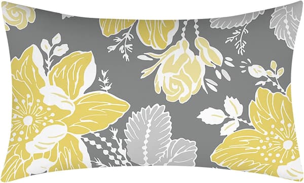 Rektangulær Daisy Dobbeltsidet Blomster Pudebetræk Sofapude (12 x 20 tommer)