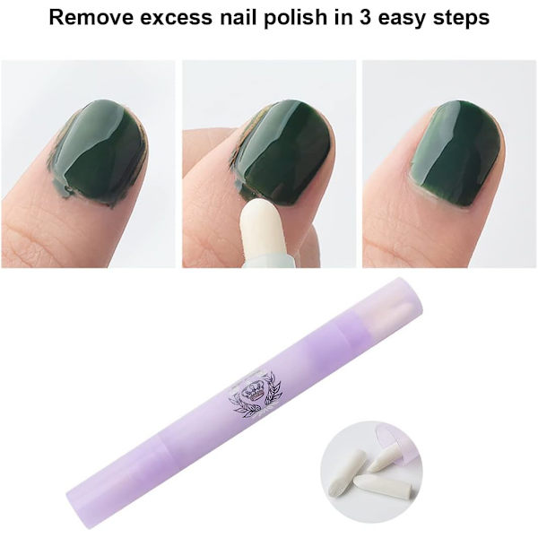 2PCS bomullstops rengöring bomull för nagelpennor  DIY pennor Korrigering av nagellack 6 ersättning