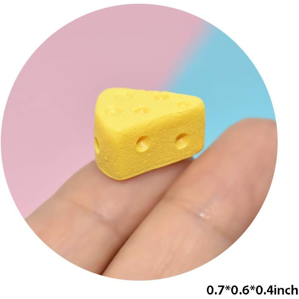 30 st miniatyrkökmat ostsimulering triangulär cheesecake matfigurer