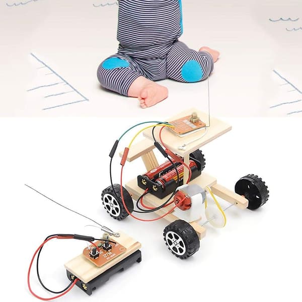 DIY Samlet RC Bil Legetøjssæt Børn Håndlavet Legesæt Pædagogisk Eksperimentsæt