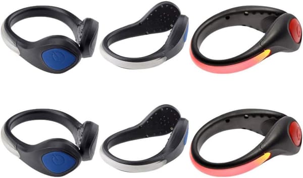 6 stk. LED-skoklipslys for løpere, sikkerhetslys for nattløping (tilfeldig farge)