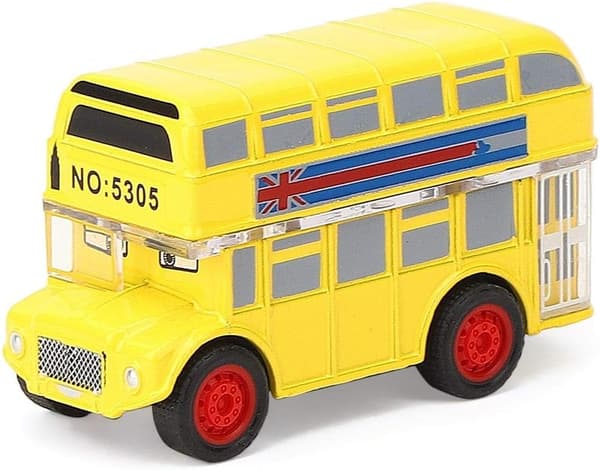 Baby Pull Back Alloy Bus Model Legetøj, Alloy Køretøj Bus Model Høj Simulation Interaktivt Læringslegetøj (Gul) yellow