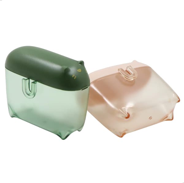 Kabelorganiseringsboks - Mini Multifunksjonsdata med silikonstropper, pakke med 2 (grønn + rosa)
