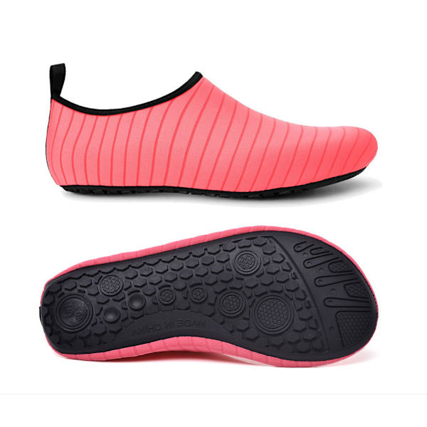 (Storlek: 38/39) Badskor Unisex strandskor surf aqua skor Pink 38/39